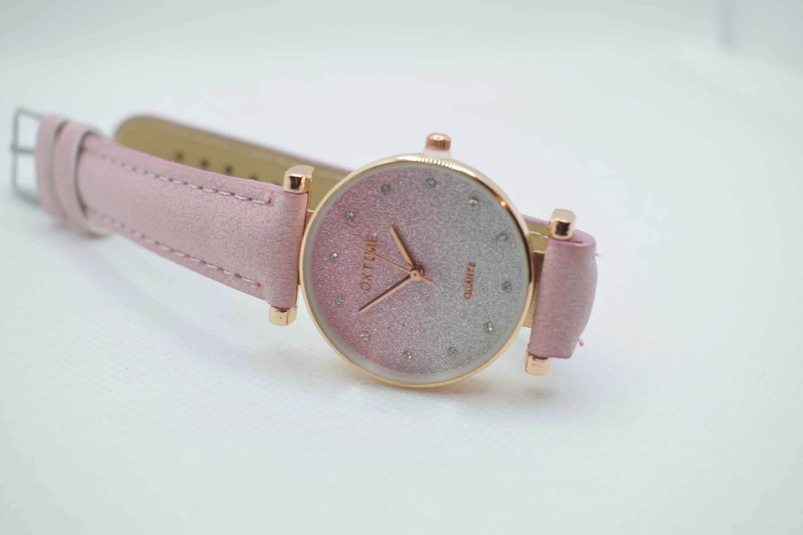 OROLOGIO CINGHIA CUOIO ROSA QUADRANTE ROSA BRILLANTINATO