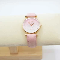 OROLOGIO CINGHIA CUOIO ROSA QUADRANTE ROSA BRILLANTINATO