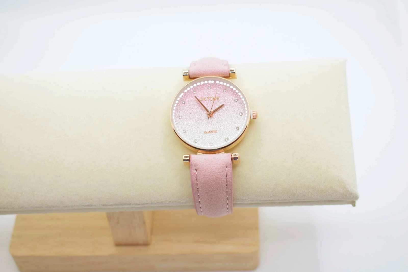 OROLOGIO CINGHIA CUOIO ROSA QUADRANTE ROSA BRILLANTINATO