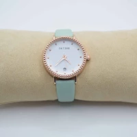 OROLOGIO CINGHIA CUOIO VERDE CHIARO QUADRANTE BIANCO
