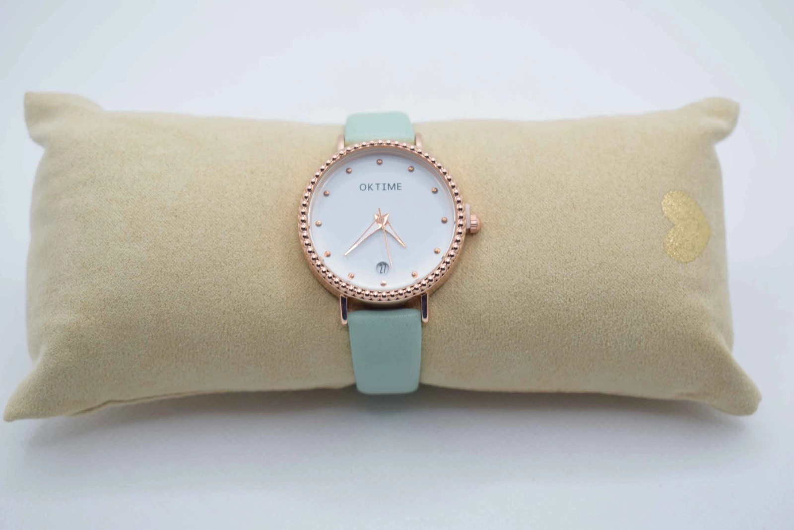 OROLOGIO CINGHIA CUOIO VERDE CHIARO QUADRANTE BIANCO