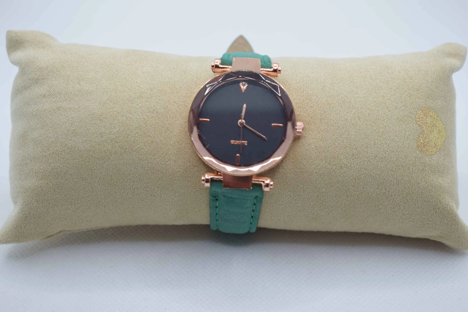 OROLOGIO CINGHIA CUOIO VERDE SCURO QUADRANTE NERO