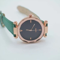 OROLOGIO CINGHIA CUOIO VERDE SCURO QUADRANTE NERO