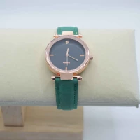 OROLOGIO CINGHIA CUOIO VERDE SCURO QUADRANTE NERO