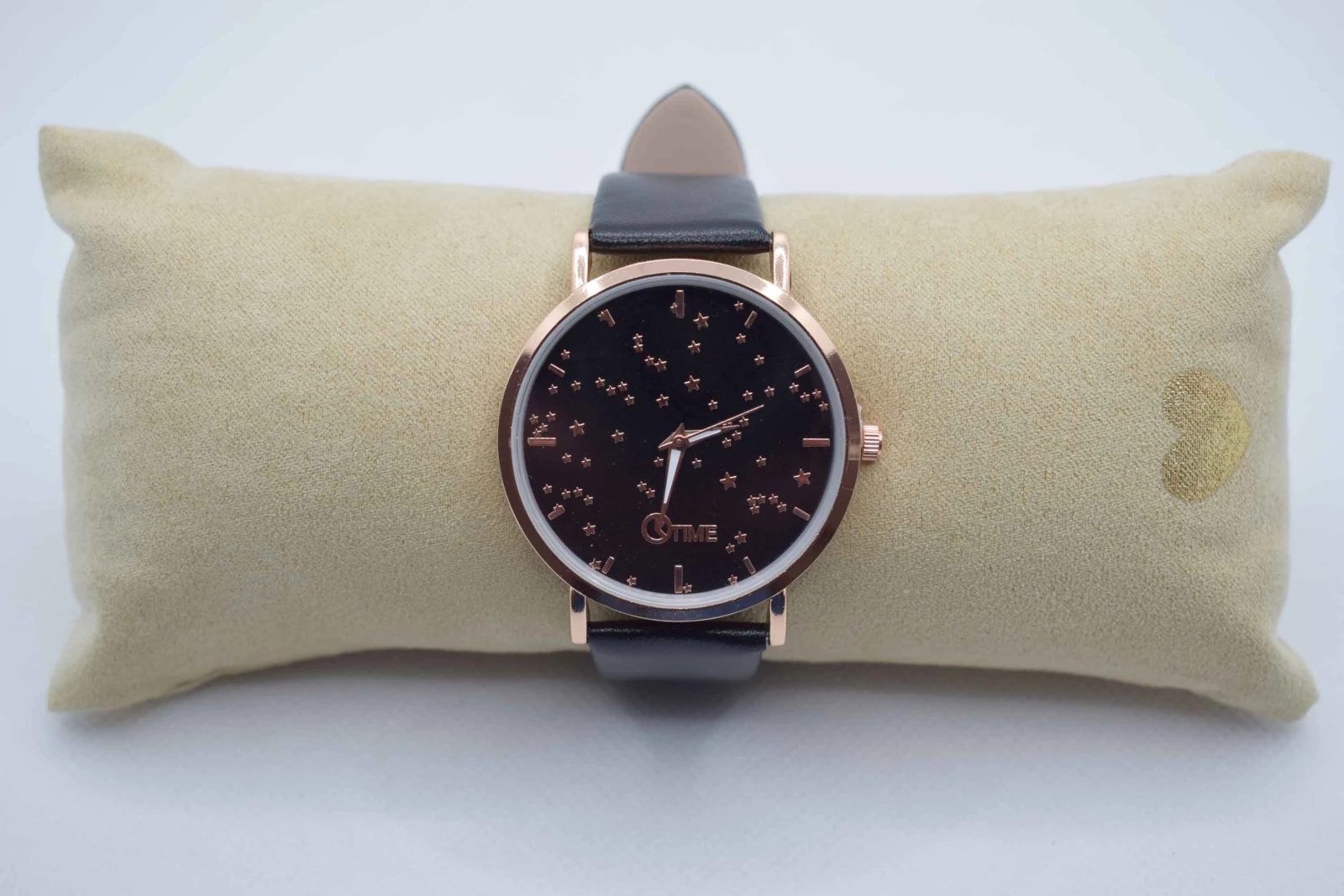 OROLOGIO CINGHIA CUOIO NERO QUADRANTE NERO STELLE