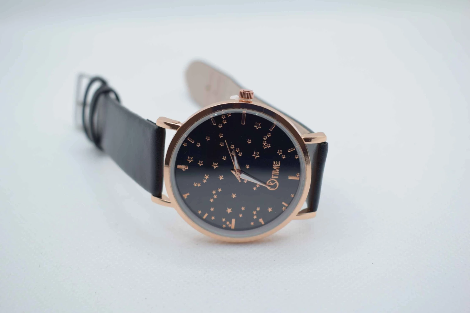 OROLOGIO CINGHIA CUOIO NERO QUADRANTE NERO STELLE