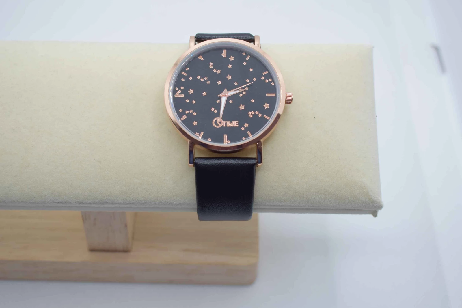 OROLOGIO CINGHIA CUOIO NERO QUADRANTE NERO STELLE