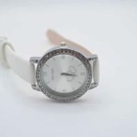 OROLOGIO CINGHIA CUOIO BIANCO QUADRANTE BIANCO DOPPIO CUORE