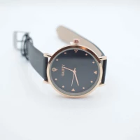 OROLOGIO CINGHIA CUOIO NERO QUADRANTE NERO 2