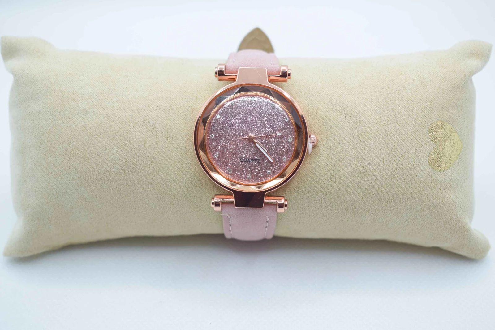 OROLOGIO CINGHIA CUOIO ROSA QUADRANTE ROSA BRILLANTINATO ORO ROSA