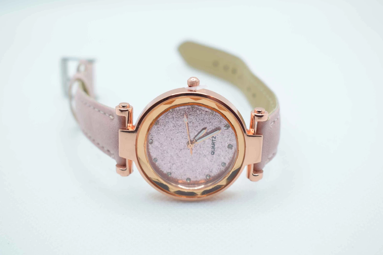 OROLOGIO CINGHIA CUOIO ROSA QUADRANTE ROSA BRILLANTINATO ORO ROSA