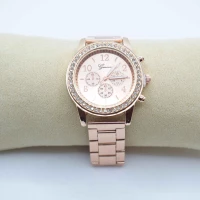 OROLOGIO CINGHIA ACCIAIO ROSA QUADRANTE ROSA STRASS