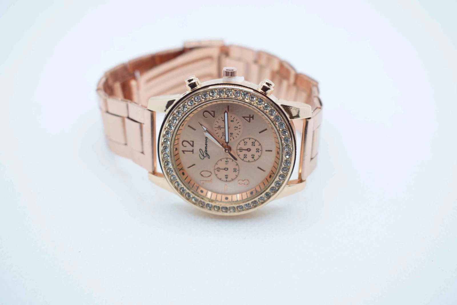 OROLOGIO CINGHIA ACCIAIO ROSA QUADRANTE ROSA STRASS