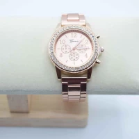 OROLOGIO CINGHIA ACCIAIO ROSA QUADRANTE ROSA STRASS