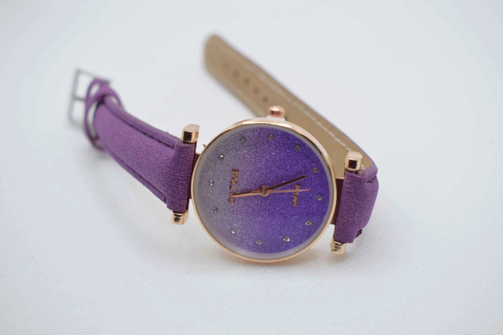 OROLOGIO CINGHIA CUOIO VIOLA QUADRANTE VIOLA BRILLANTINATO