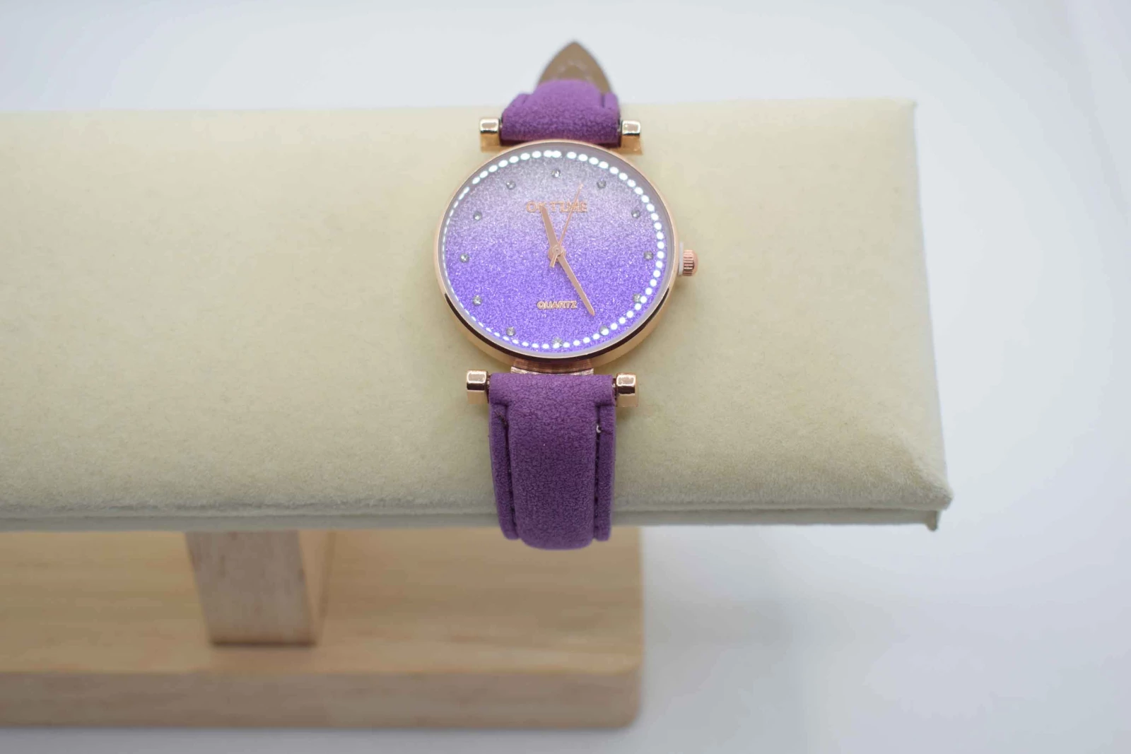 OROLOGIO CINGHIA CUOIO VIOLA QUADRANTE VIOLA BRILLANTINATO