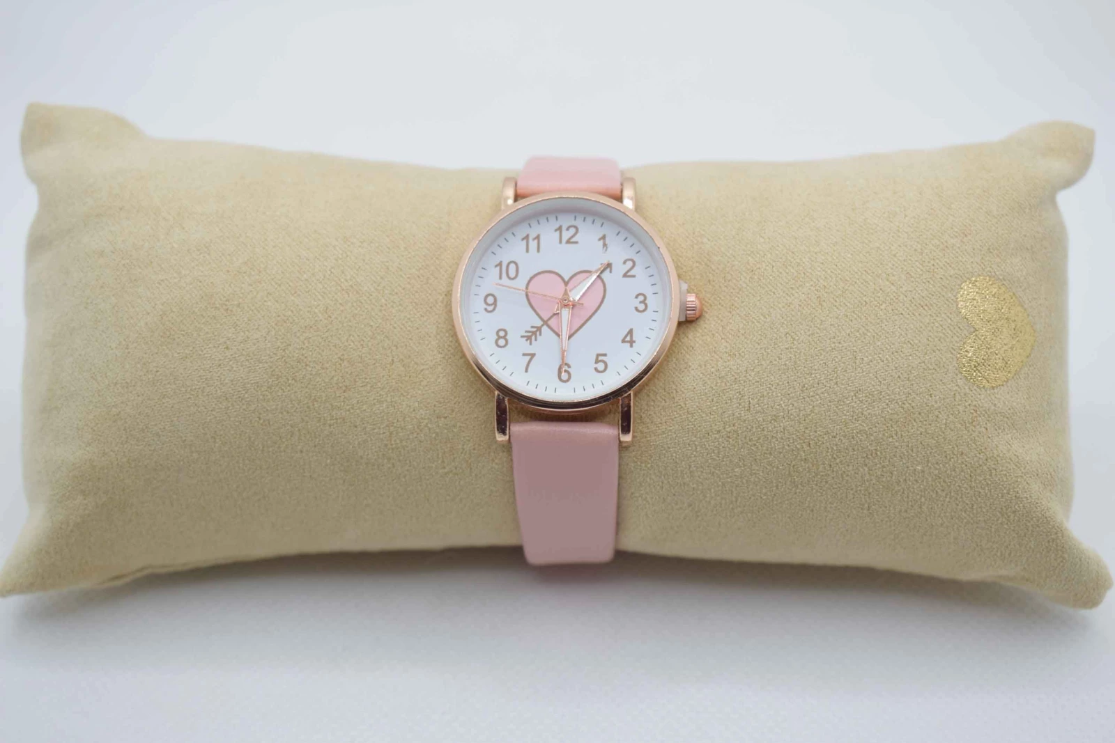 OROLOGIO CINGHIA CUOIO ROSA QUADRANTE CUORE CUPIDO
