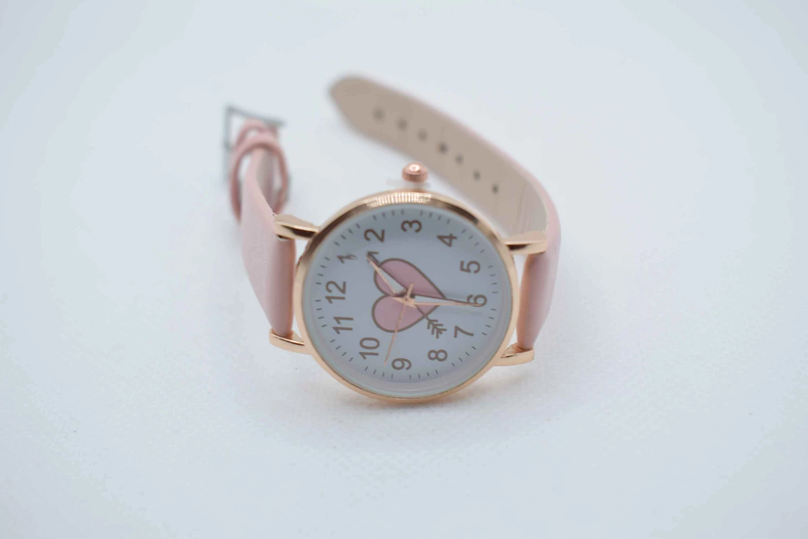 OROLOGIO CINGHIA CUOIO ROSA QUADRANTE CUORE CUPIDO