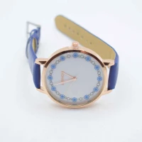 OROLOGIO CINGHIA CUOIO BLU QUADRANTE BIANCO CONTORNO BLU