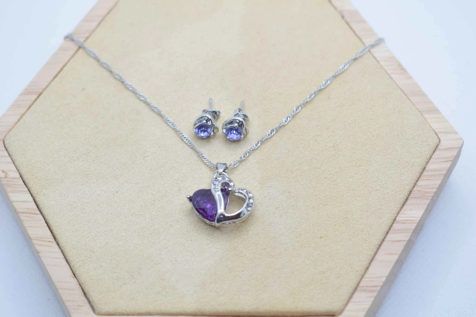 SET CUORE BRILLANTE BLU (CLL122+RCC108)