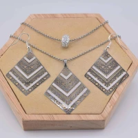 SET ROMBO STRASS ARGENTO (CLL126+RCC112)