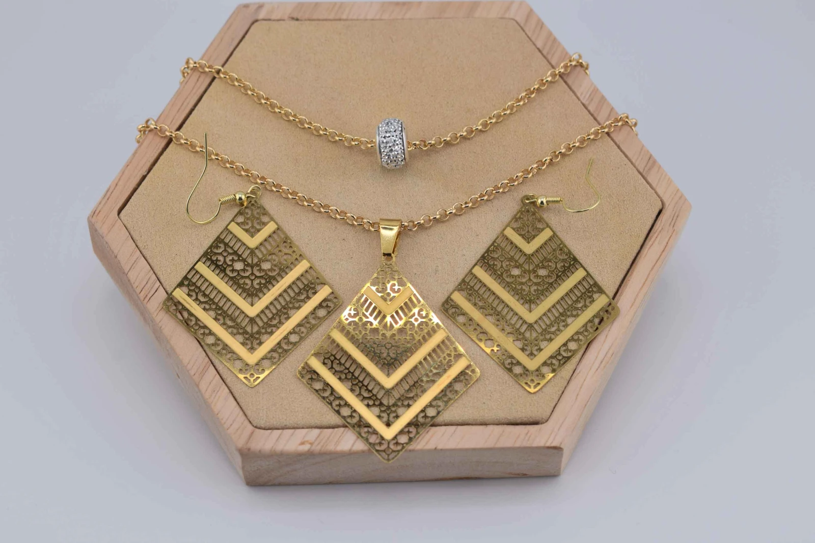 SET ROMBO STRASS ORO (CLL127+RCC113)