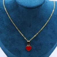 COLLANA CUORE ROSSO SCURO