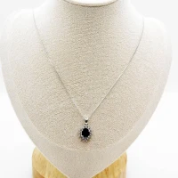 COLLANA CIONDOLO STRASS CON PIETRA NERA