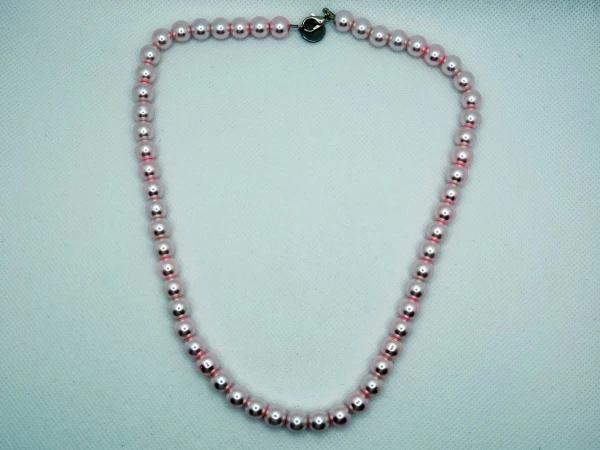 COLLANA DI PERLE ROSA