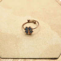 ANELLO ORO ROSA CON QUADRIFOGLIO