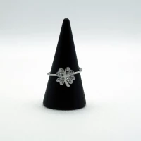ANELLO ARGENTO CON QUADRIFOGLIO