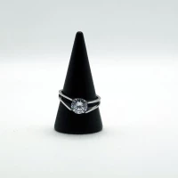 ANELLO SOLITARIO ARGENTO CON DIAMANTE