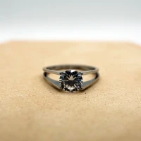 ANELLO SOLITARIO ARGENTO CON DIAMANTE