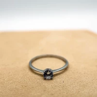 ANELLO SOLITARIO ARGENTO CON PUNTO LUCE