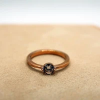 ANELLO SOLITARIO ORO ROSA CON PUNTO LUCE 3