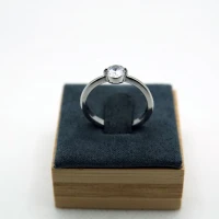 ANELLO SOLITARIO ARGENTO CON PUNTO LUCE 2