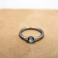 ANELLO SOLITARIO ARGENTO CON PUNTO LUCE 2