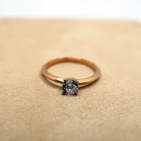 ANELLO SOLITARIO ORO ROSA CON PUNTO LUCE 4