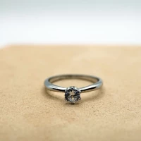 ANELLO SOLITARIO ARGENTO CON PUNTO LUCE 3