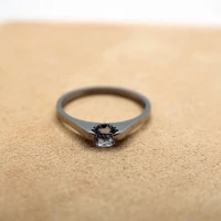 ANELLO SOLITARIO ARGENTO CON PUNTO LUCE 4