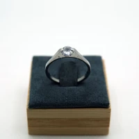 ANELLO SOLITARIO ARGENTO CON PUNTO LUCE 4