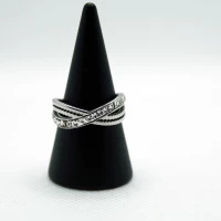ANELLO ARGENTO CON STRASS