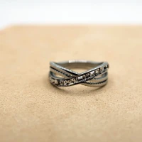 ANELLO ARGENTO CON STRASS