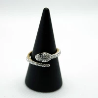 ANELLO ORO GIALLO CON SERPENTE STRASS