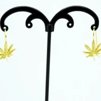 ORECCHINI ORO MARIJUANA