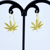 ORECCHINI ORO MARIJUANA