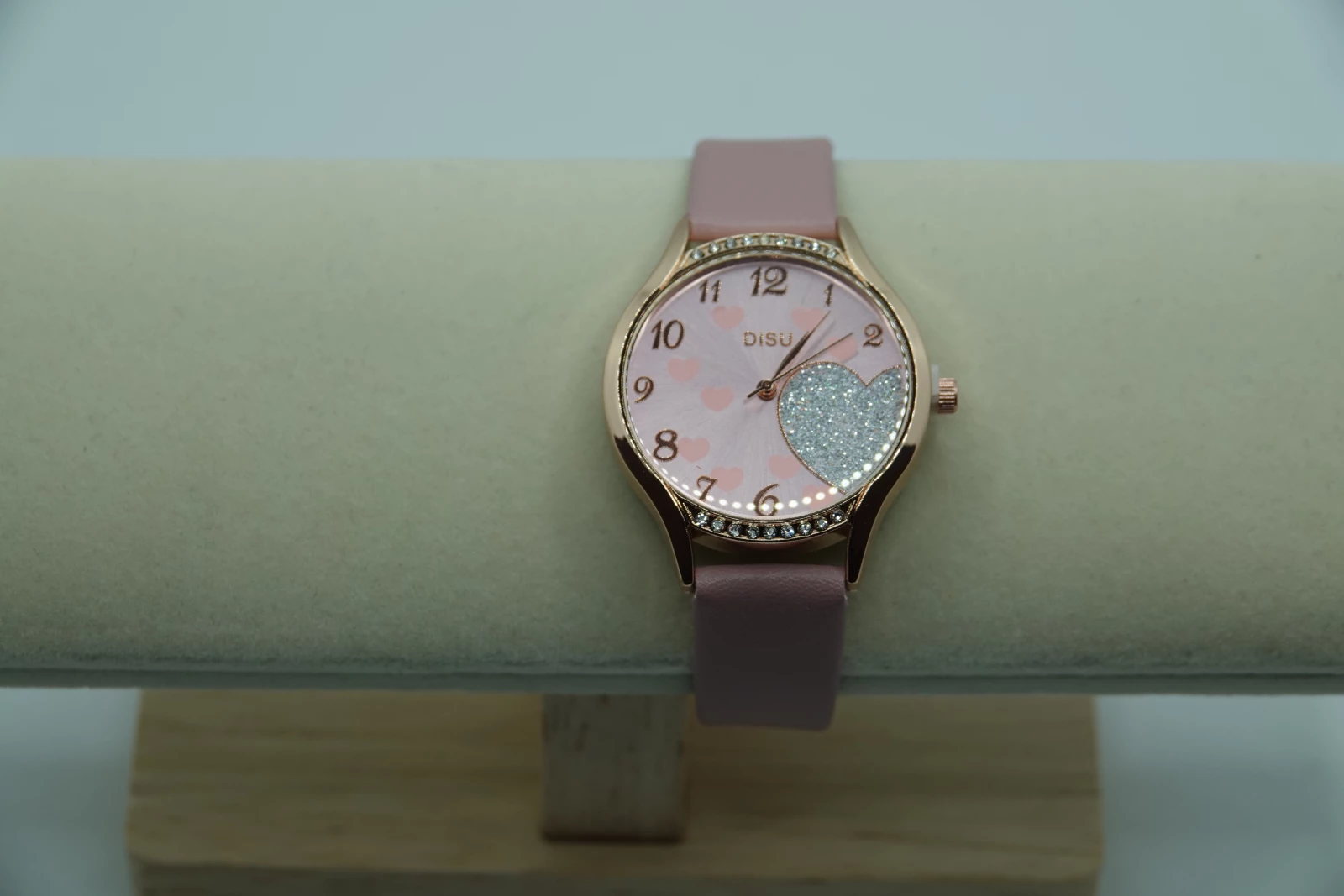 OROLOGIO ROSA CON CUORE BRILLANTINATO