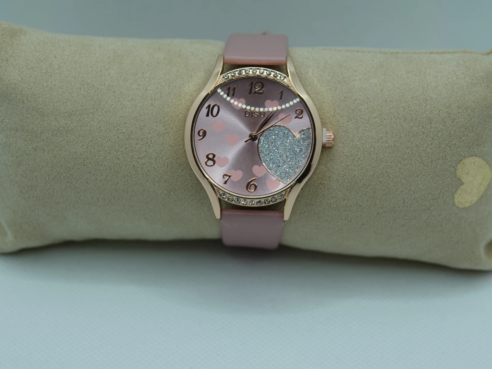 OROLOGIO ROSA CON CUORE BRILLANTINATO