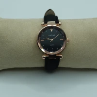 OROLOGIO NERO CON QUADRANTE ORO ROSA