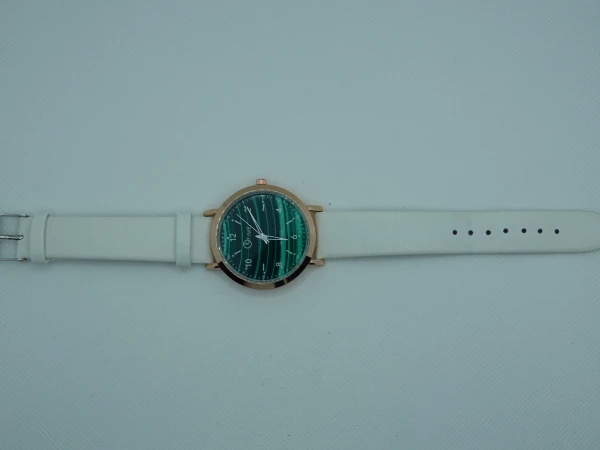 OROLOGIO BIANCO CON QUADRANTE VERDE